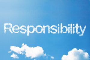 writing "responsibility" with clouds