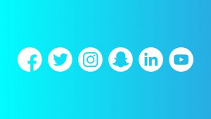social media logos together