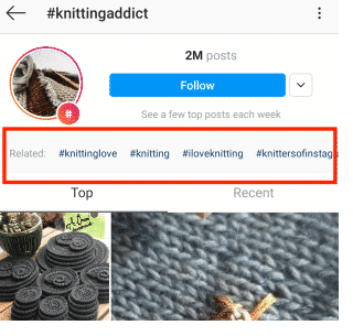 instagram related hashtag